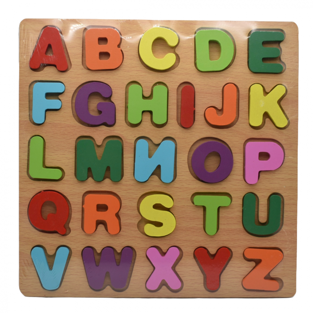 Puzzle alfabet pe placă lemn [1]