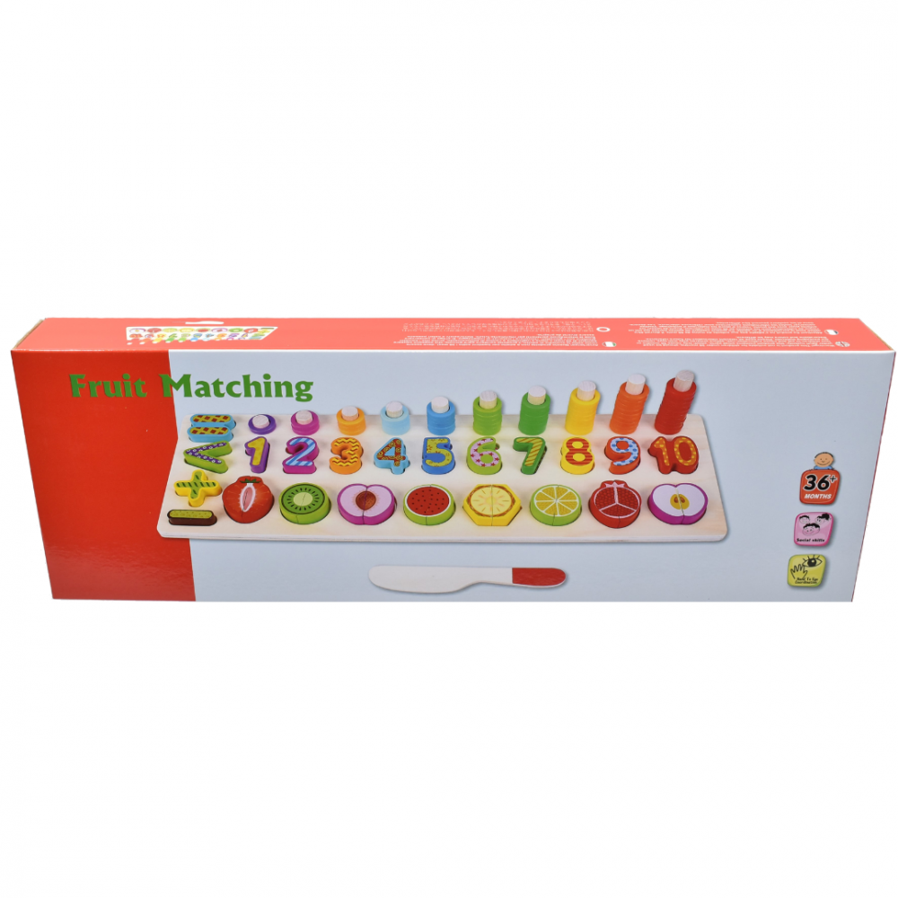 Puzzle educativ cu semne matematice și inele pentru numărat [8]