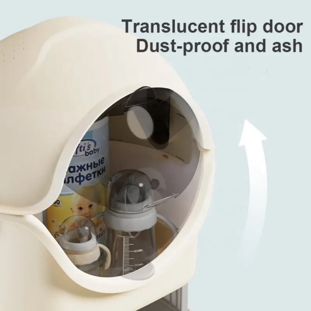 Raft de depozitare mobil cu 4 roți, model cosmonaut, două nivele [2]