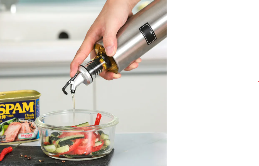 Recipient Ulei si Otet, 300 ml, sticla cu invelis inox, Argintiu [4]