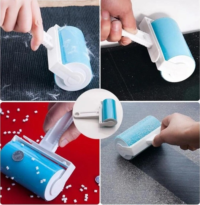 Rola pentru scame si par, reutilizabila, lavabila, 17 x 10 cm, multicolor [2]