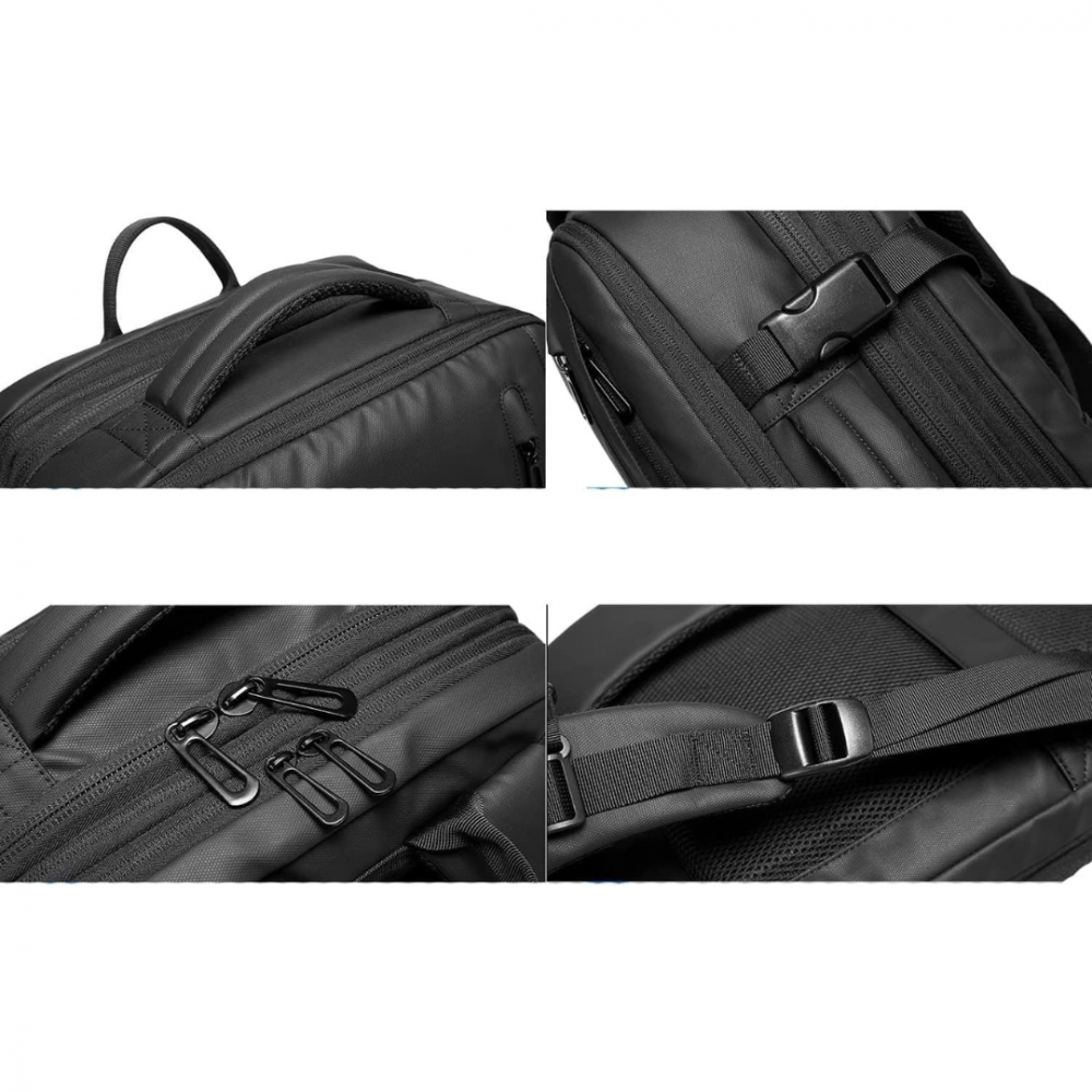 Rucsac extensibil 3 în 1, antifurt, negru [6]