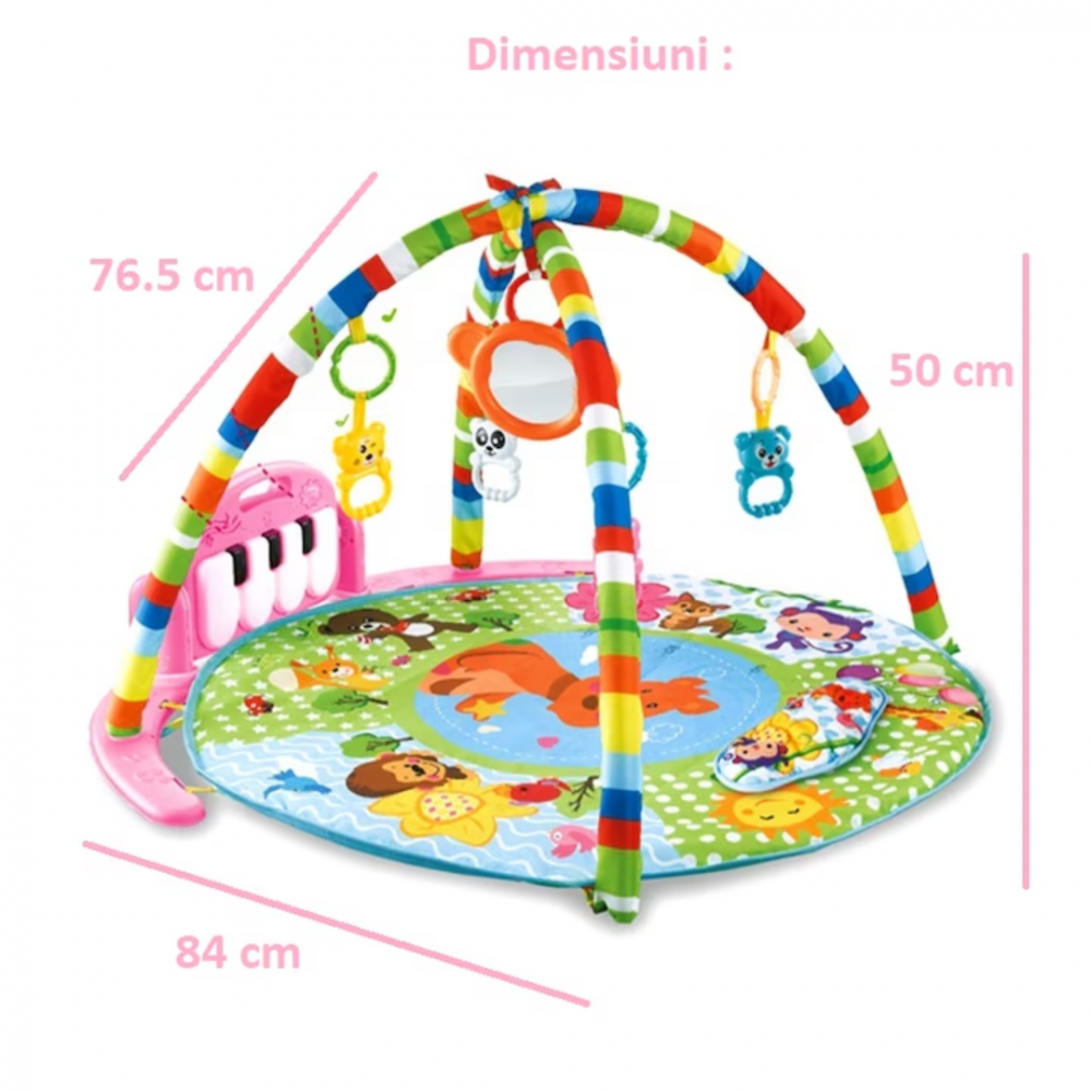 Saltea de activități, 4 în 1, cu lumini, sunete și pian detașabil [2]