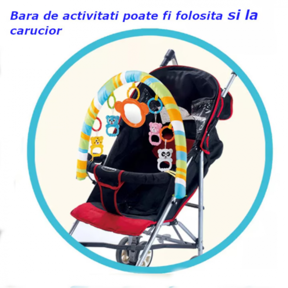 Saltea de activități, 4 în 1, cu lumini, sunete și pian detașabil [6]