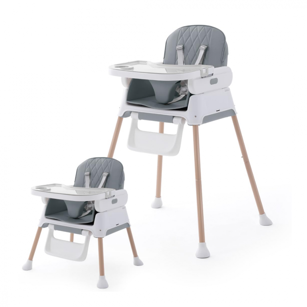 Scaun de masă pliabil 6 în 1, confortabil și multifuncțional, Gri [1]