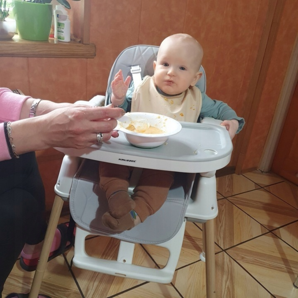 Scaun de masă pliabil 6 în 1, confortabil și multifuncțional, Gri [7]