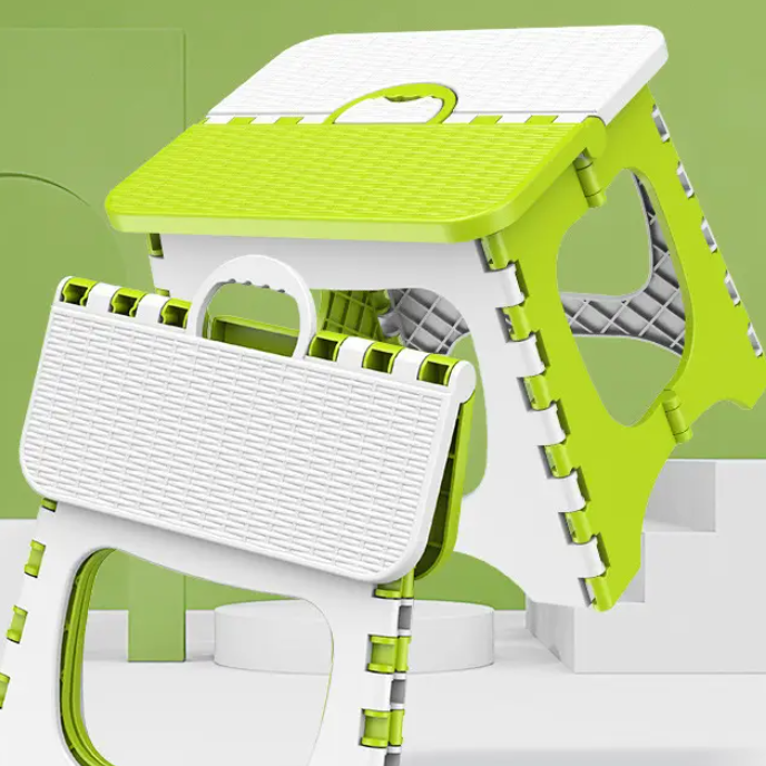 Scaun pliabil, multifunctional, plastic, Verde/Alb, 26 x 21 x 21 cm [4]