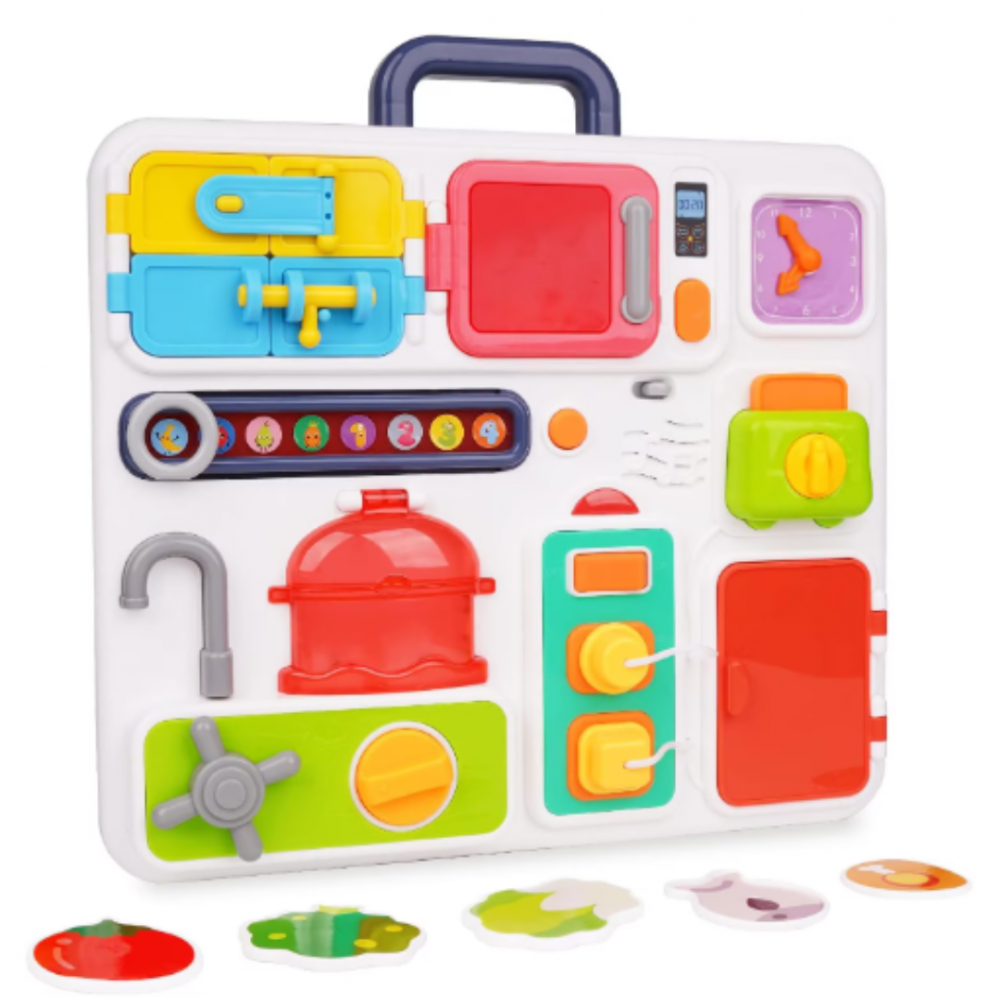 Servietă senzorială Montessori cu lumini și sunete [7]