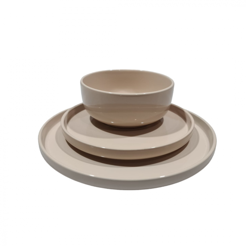 Set 12 piese serviciu de masă, Crem [1]