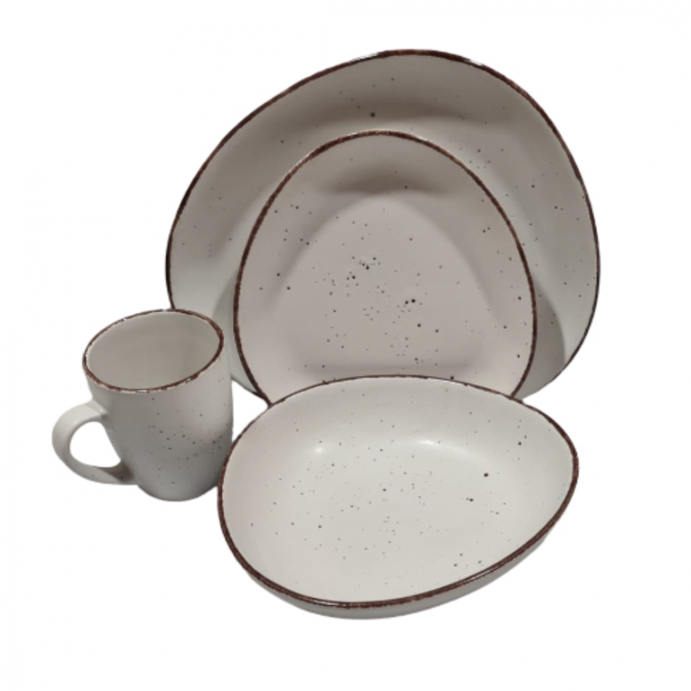 Set 16 piese serviciu de masă, Crem [5]