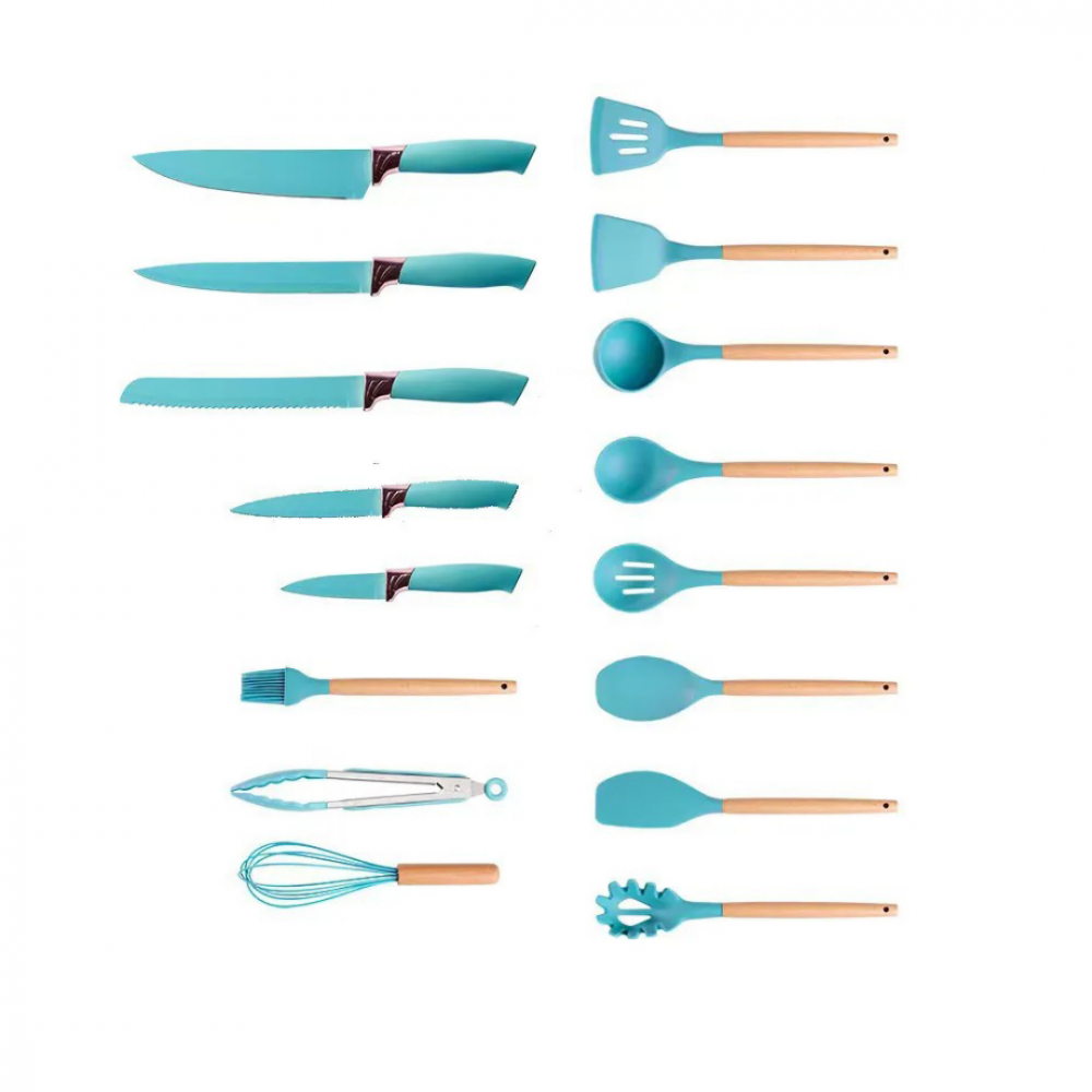 Set 19 ustensile de bucătărie, Verde [2]