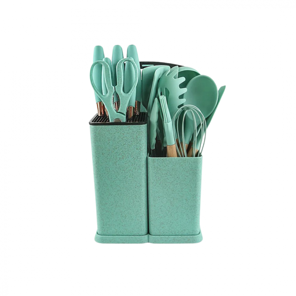 Set 19 ustensile de bucătărie, Verde [1]