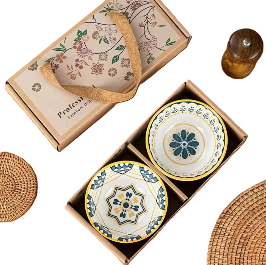 Set 2 boluri ceramica, model nordic elegance, multicolor [1]