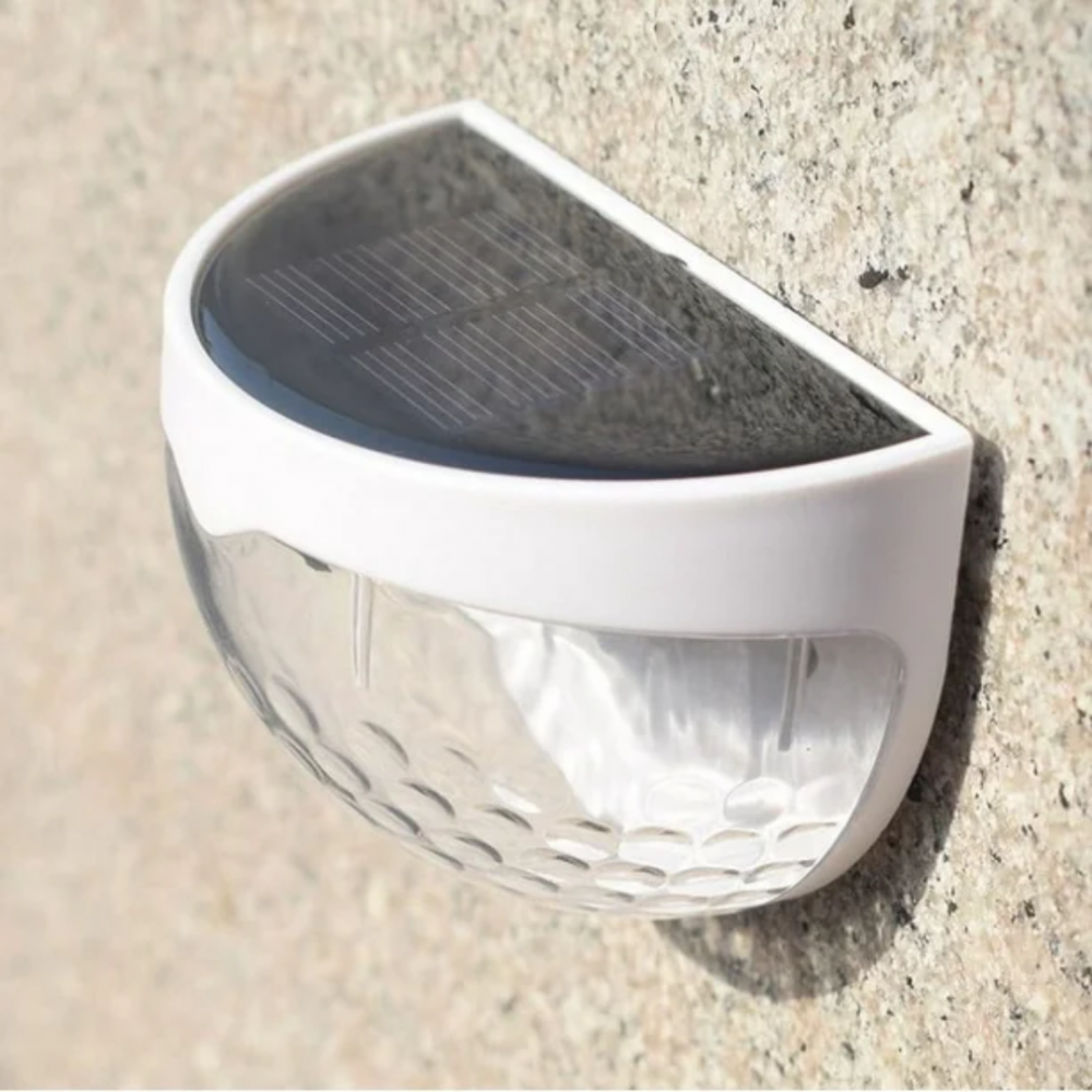 Set 2 lămpi solare LED cu prindere de perete, rezistente la apă, IP65, 3500K [8]