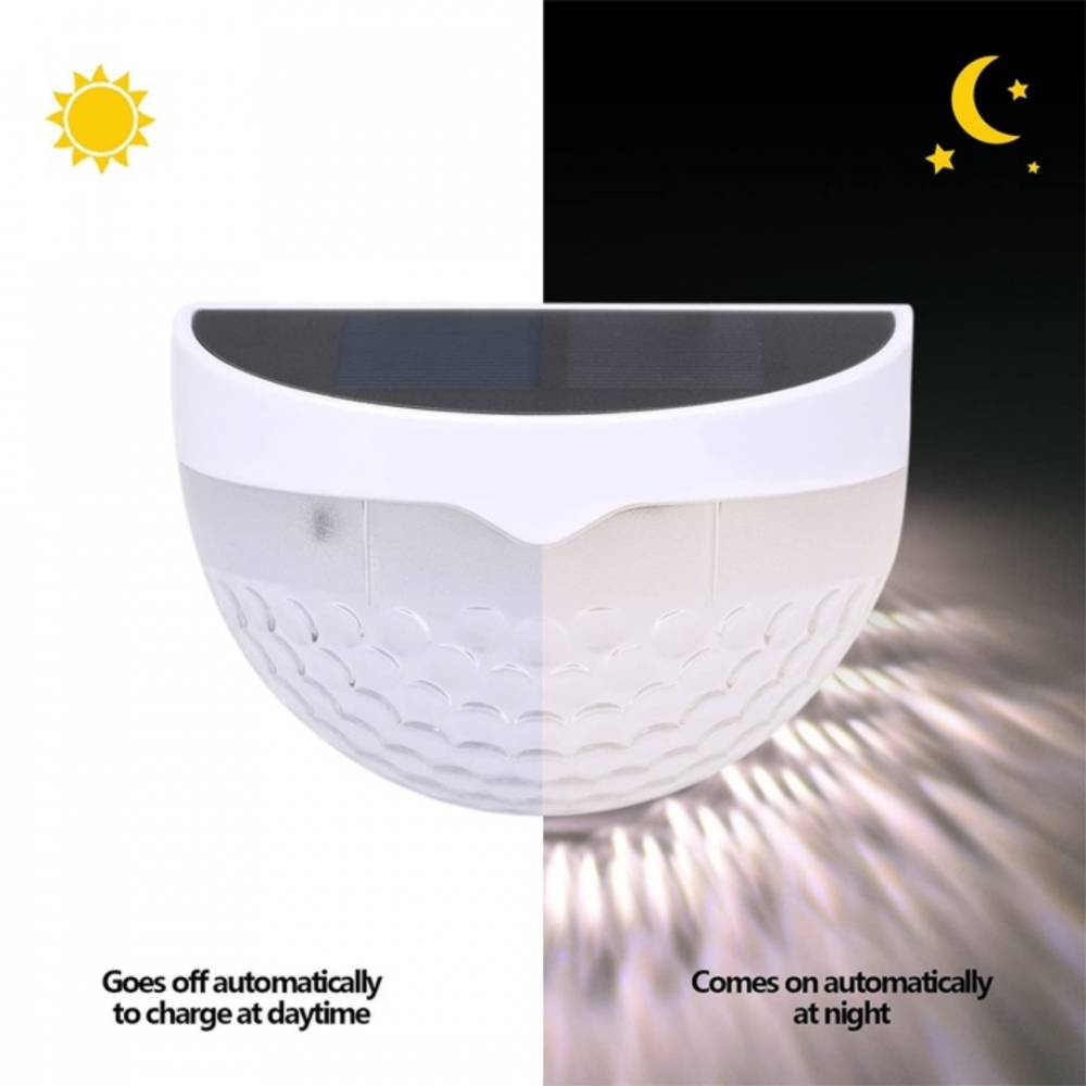 Set 2 lămpi solare LED cu prindere de perete, rezistente la apă, IP65, 3500K [4]