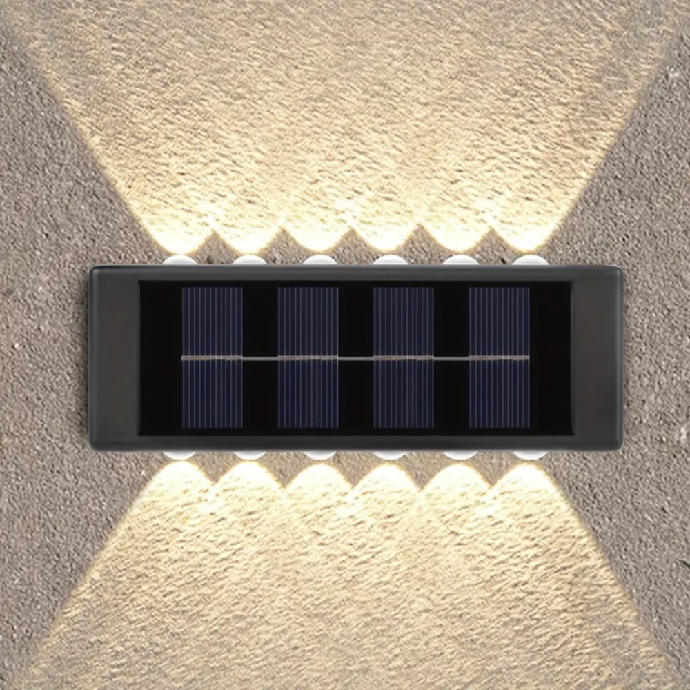 Set 2 lămpi solare pentru exterior, decorative, cu încărcare solară, negru [9]