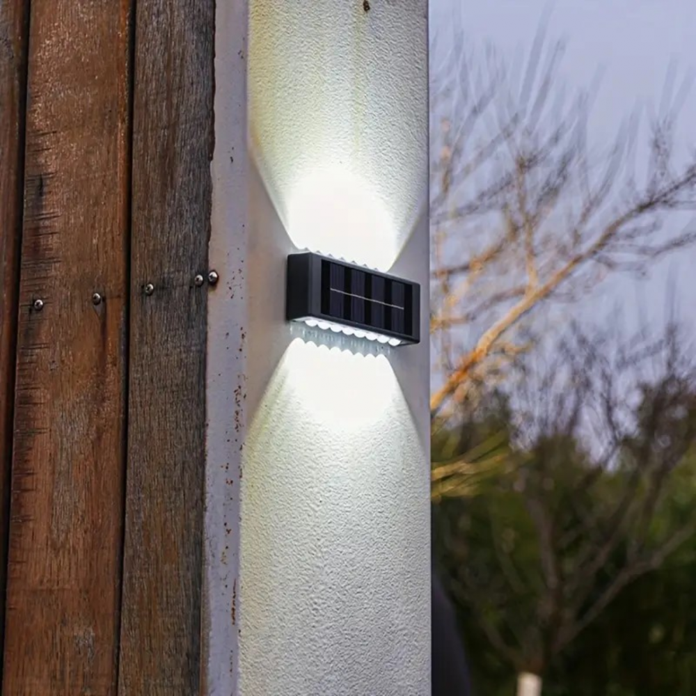 Set 2 lămpi solare pentru exterior, decorative, cu încărcare solară, negru [5]