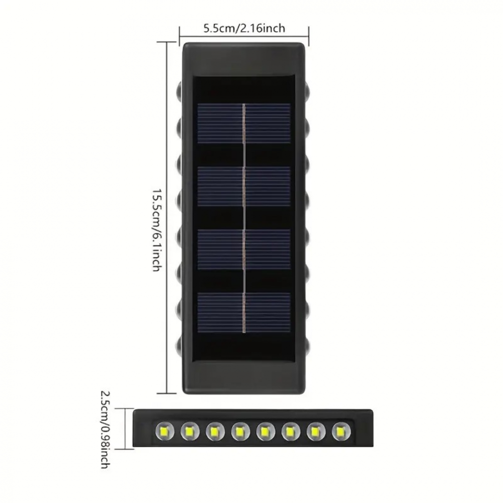 Set 2 lămpi solare pentru exterior, decorative, cu încărcare solară, negru [7]
