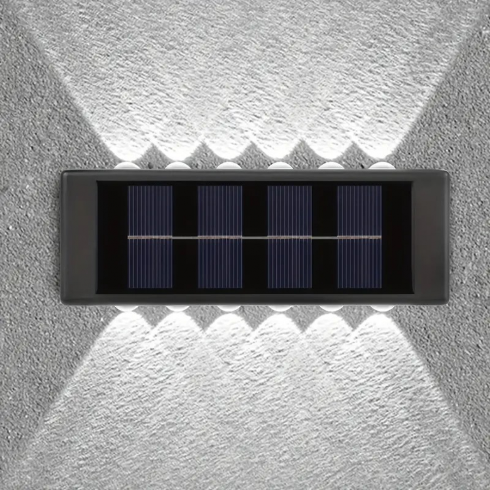 Set 2 lămpi solare pentru exterior, decorative, cu încărcare solară, negru [6]