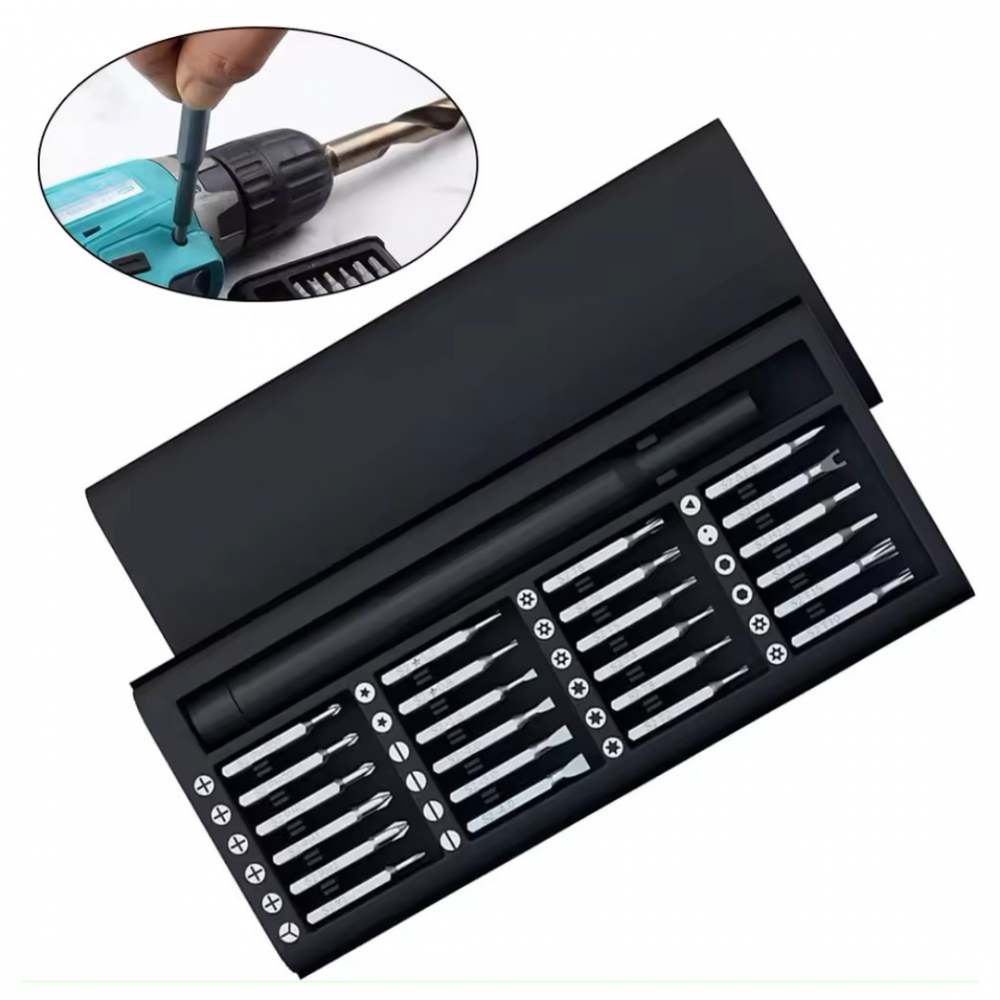 Set 24 mini șurubelniță portabilă - Kit magnetic pentru reparații [4]