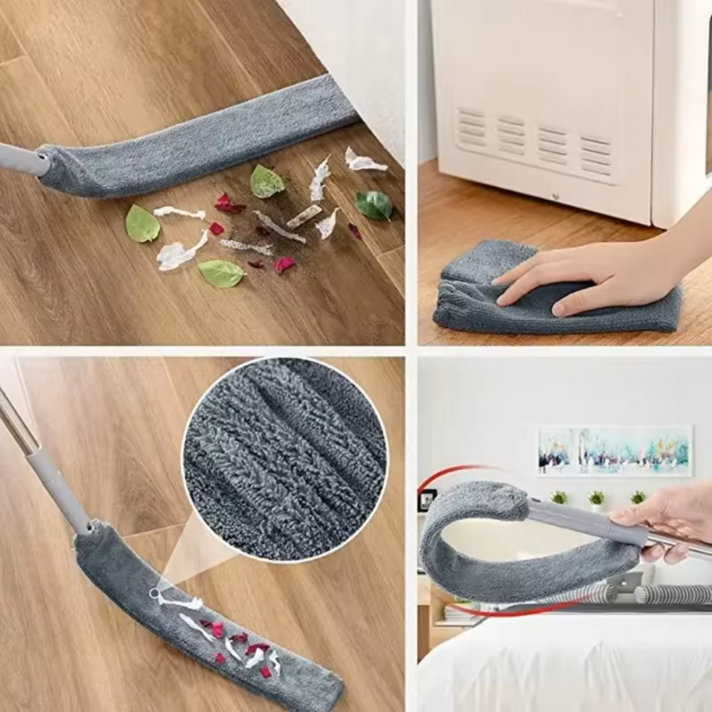 Set 3 perii pentru șters praful cu tijă retractabilă, extensibilă, și cap flexibil, din microfibră [6]