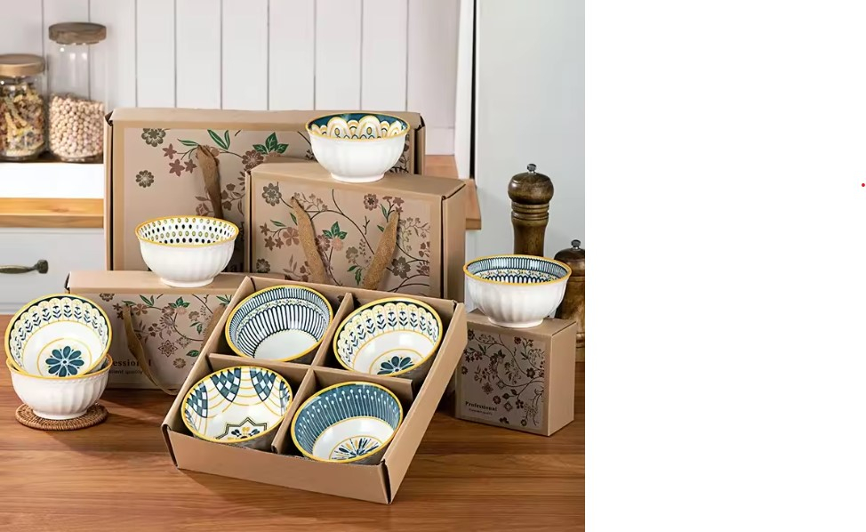 Set 4 boluri ceramica, model Nordic Elegance, multicolor [2]