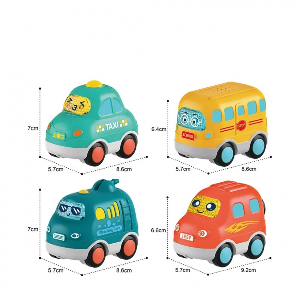 Set 4 mașinuțe pentru diverse meserii, cu sunete și lumini [2]