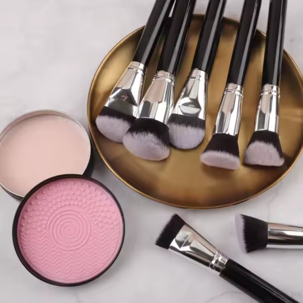 Set 40 pensule machiaj profesionale, Argintiu [4]