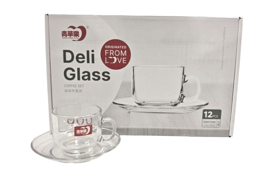 Set 6 cani sticla cu farfurie [4]