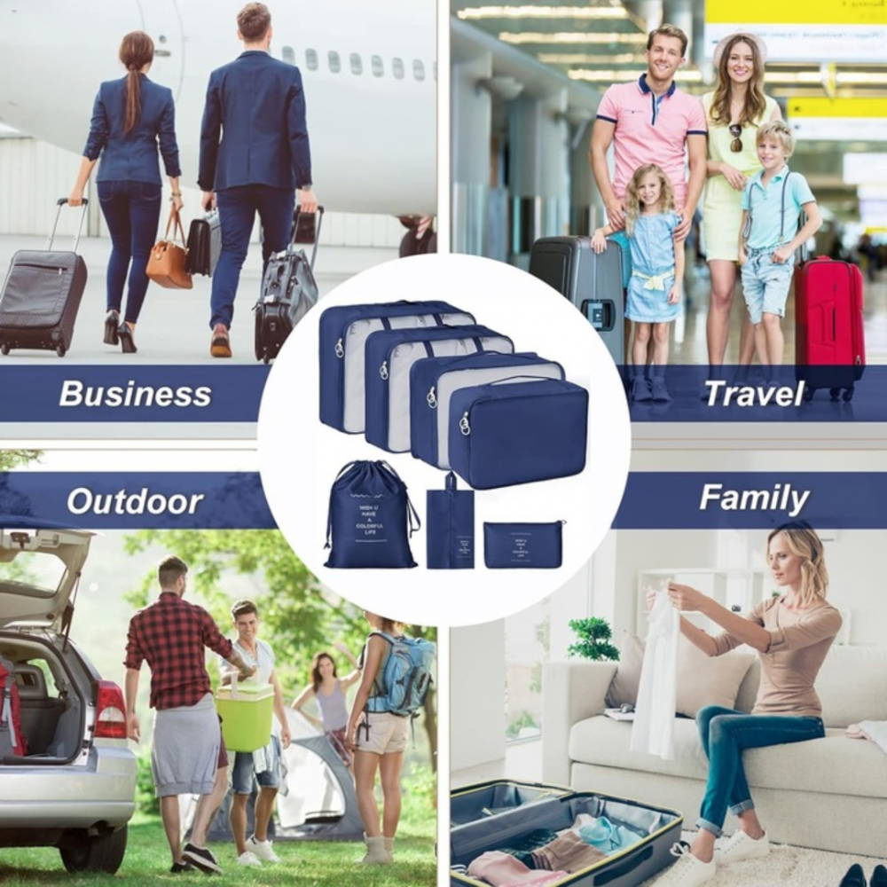 Set 7 huse organizare bagaje, Bleumarin [7]