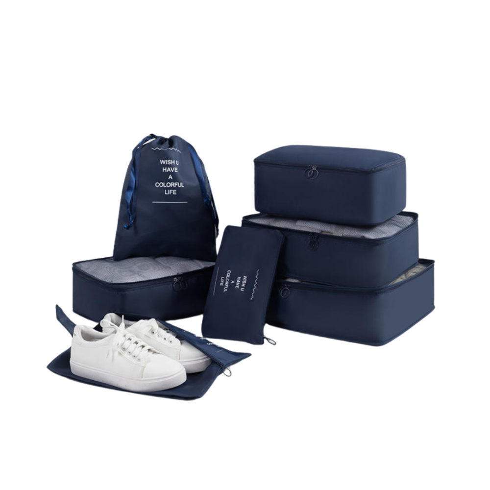 Set 7 huse organizare bagaje, Bleumarin [1]