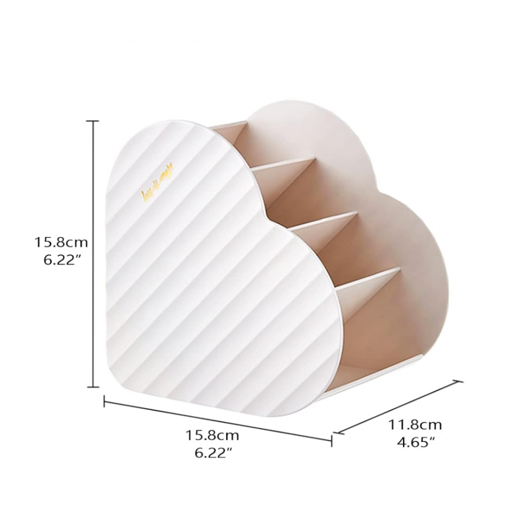 Suport pensule machiaj inimă, Crem [5]