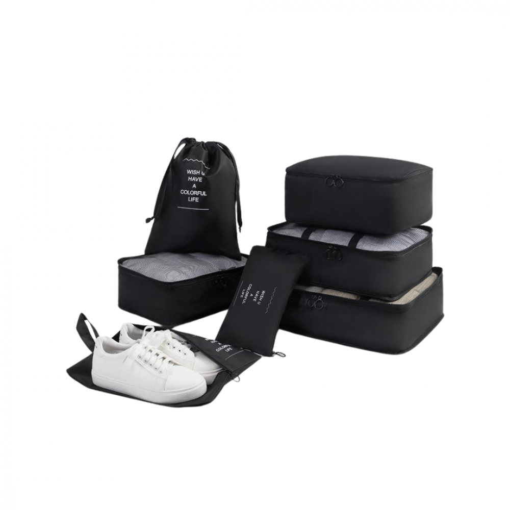 Set 7 huse organizare bagaje, Negru [1]