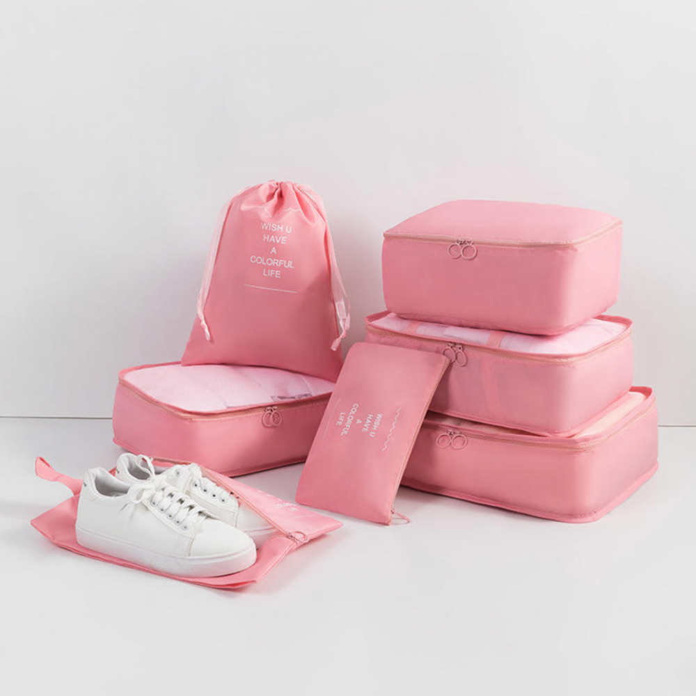 Set 7 huse organizare bagaje, Roz [2]