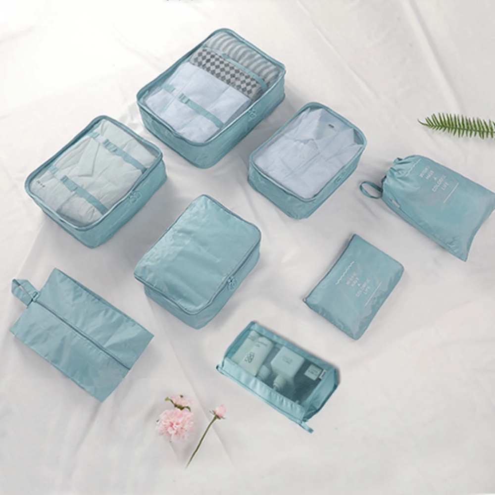 Set 7 huse organizare bagaje, Turcoaz [4]