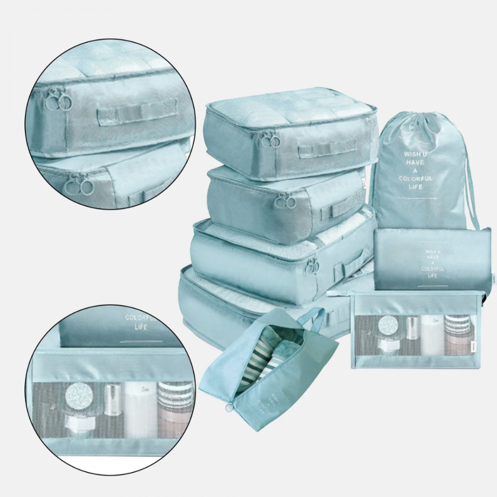 Set 7 huse organizare bagaje, Turcoaz [7]