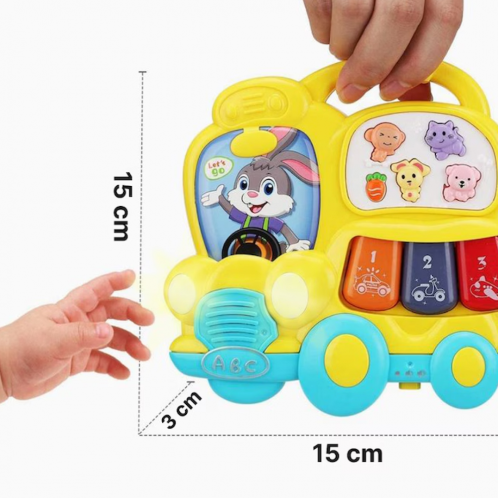 Set autobuz cu clape și animaluțe vesele, cu sunete și lumini [7]