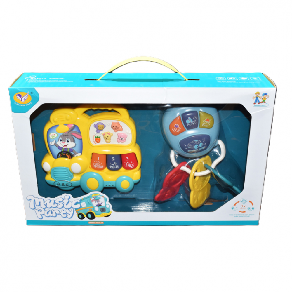 Set autobuz cu clape și animaluțe vesele, cu sunete și lumini [10]