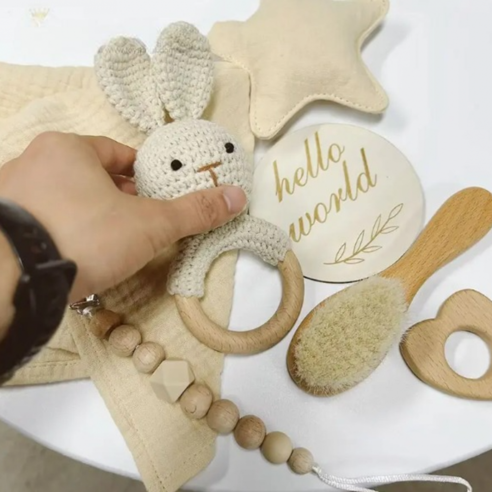 Set bebelusi "Hello World", model Iepuraș [2]