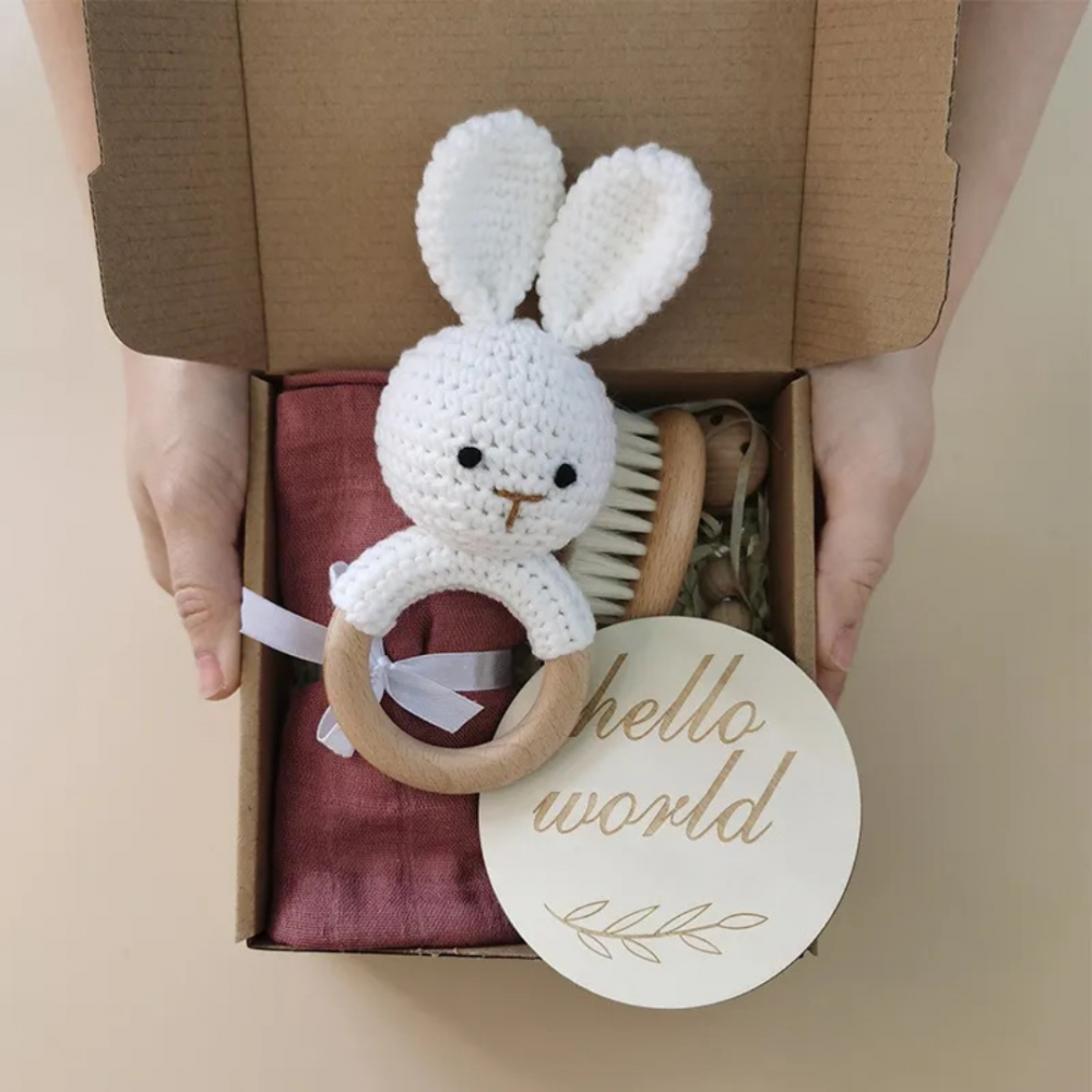 Set bebelusi "Hello World", model Iepuraș [4]