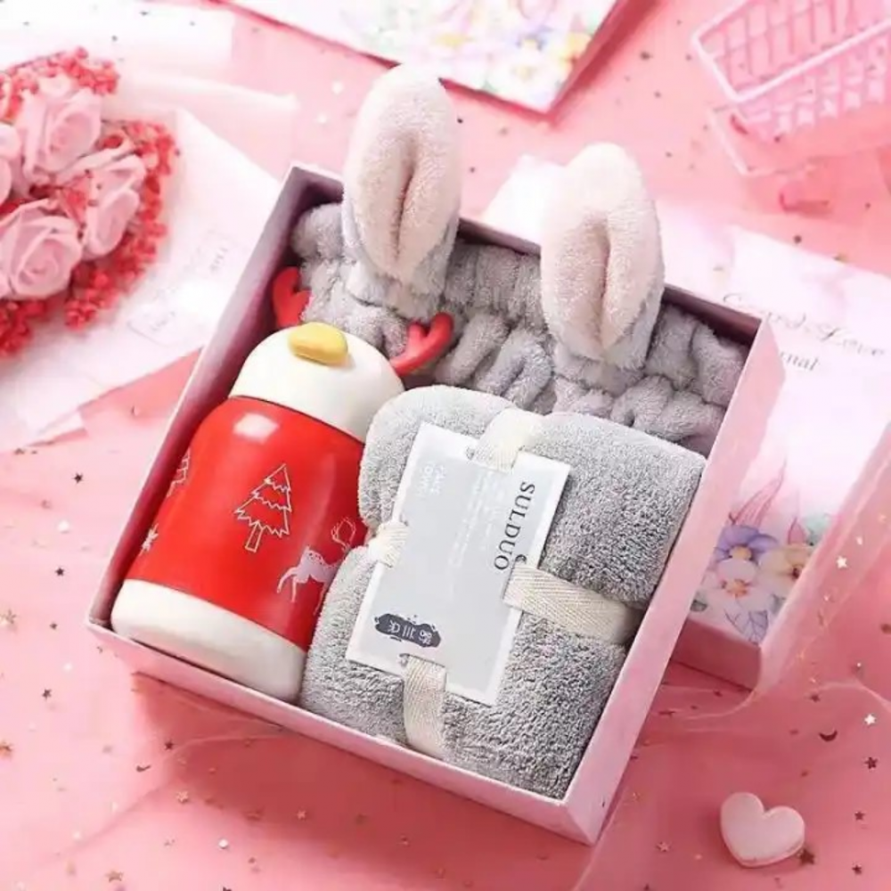 Set cadou 3 piese cu termos, Gri/Roșu [2]