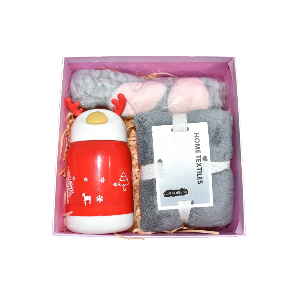 Set cadou 3 piese cu termos, Gri/Roșu [4]