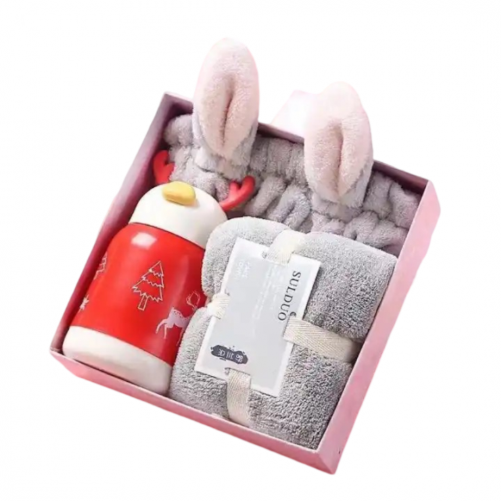 Set cadou 3 piese cu termos, Gri/Roșu [1]