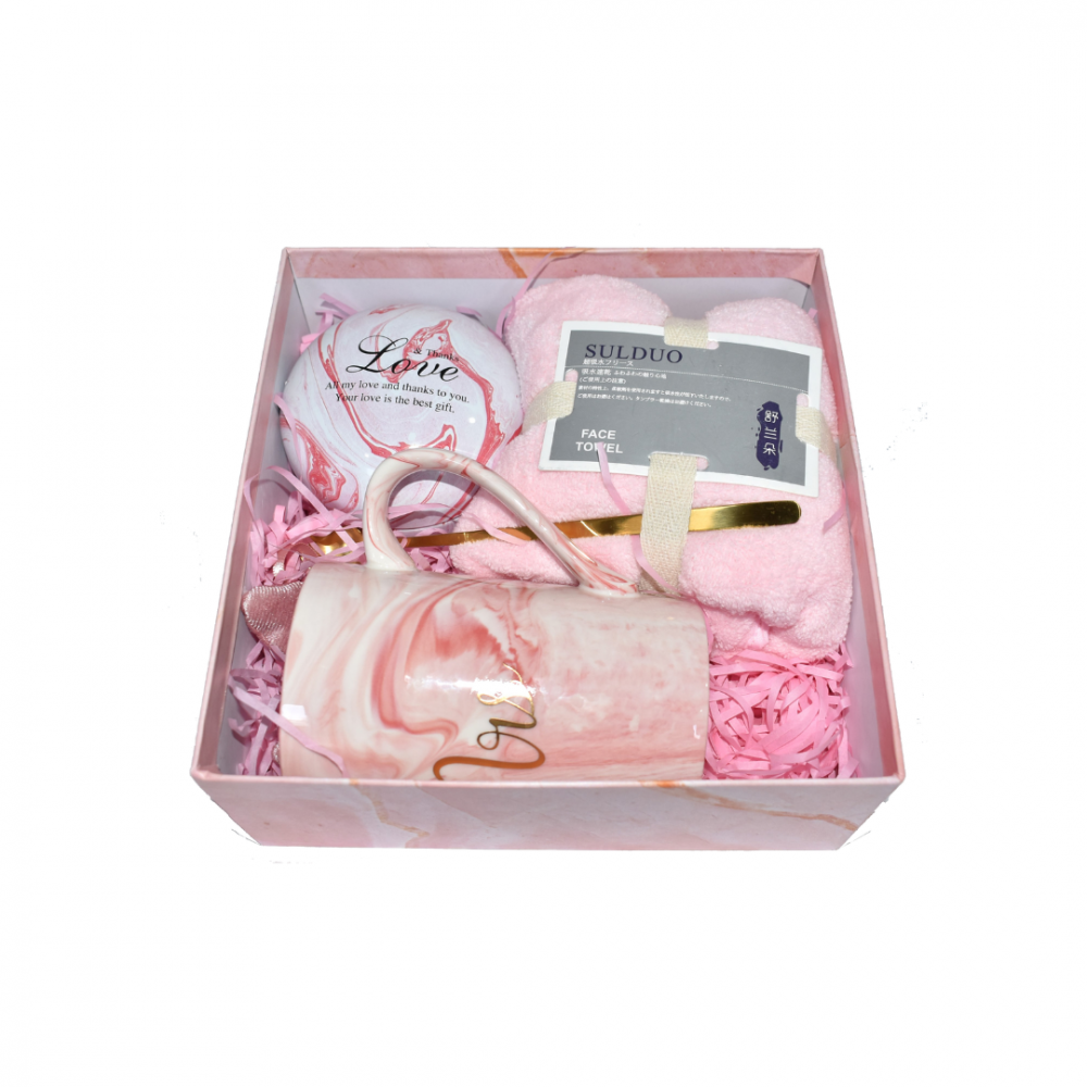 Set cadou 5 piese pentru fete, Roz [1]