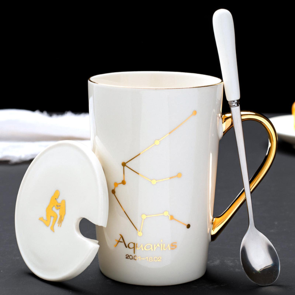 Set cadou cana ceramica, culoare Alb, Varsator [3]