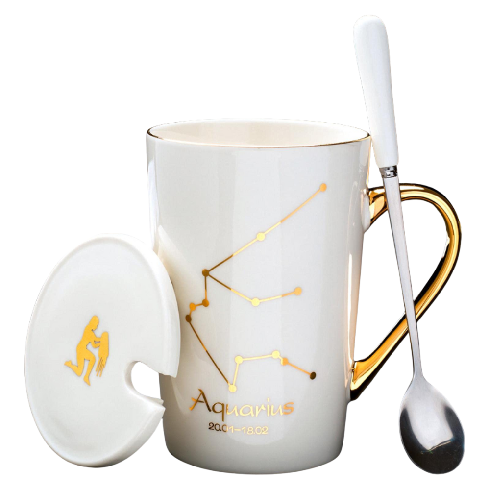 Set cadou cana ceramica, culoare Alb, Varsator [1]