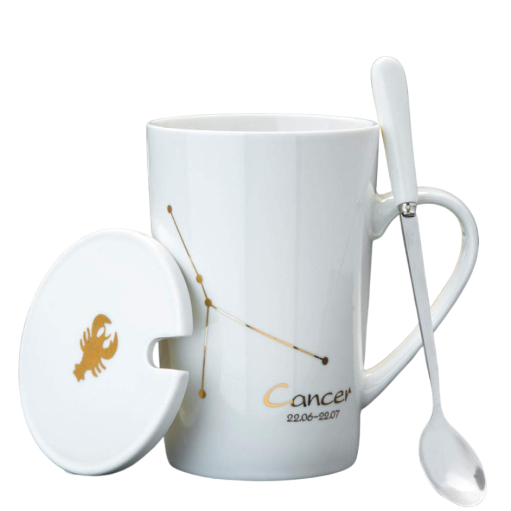 Set cadou cana ceramica, culoare Alb, Rac [1]