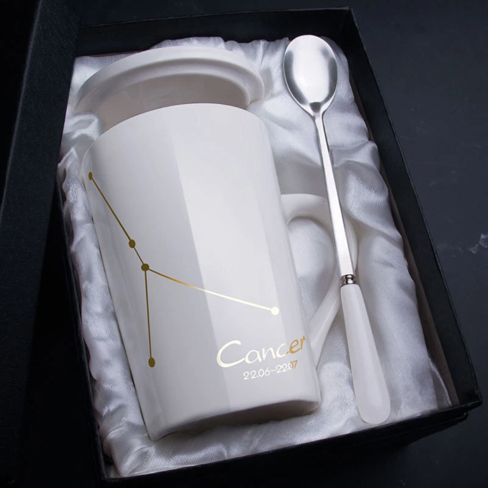 Set cadou cana ceramica, culoare Alb, Rac [2]