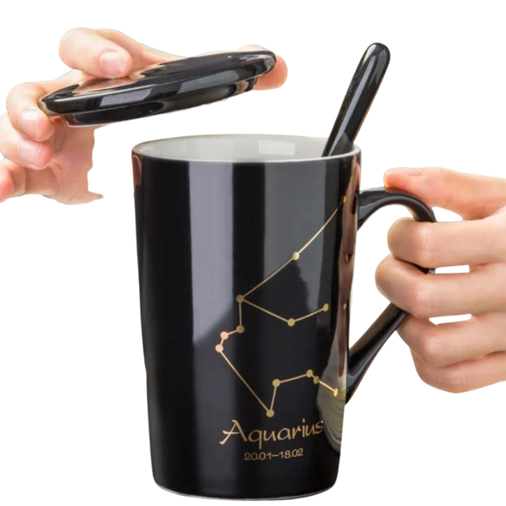 Set cadou cana ceramica, culoare Negru, Varsator [3]