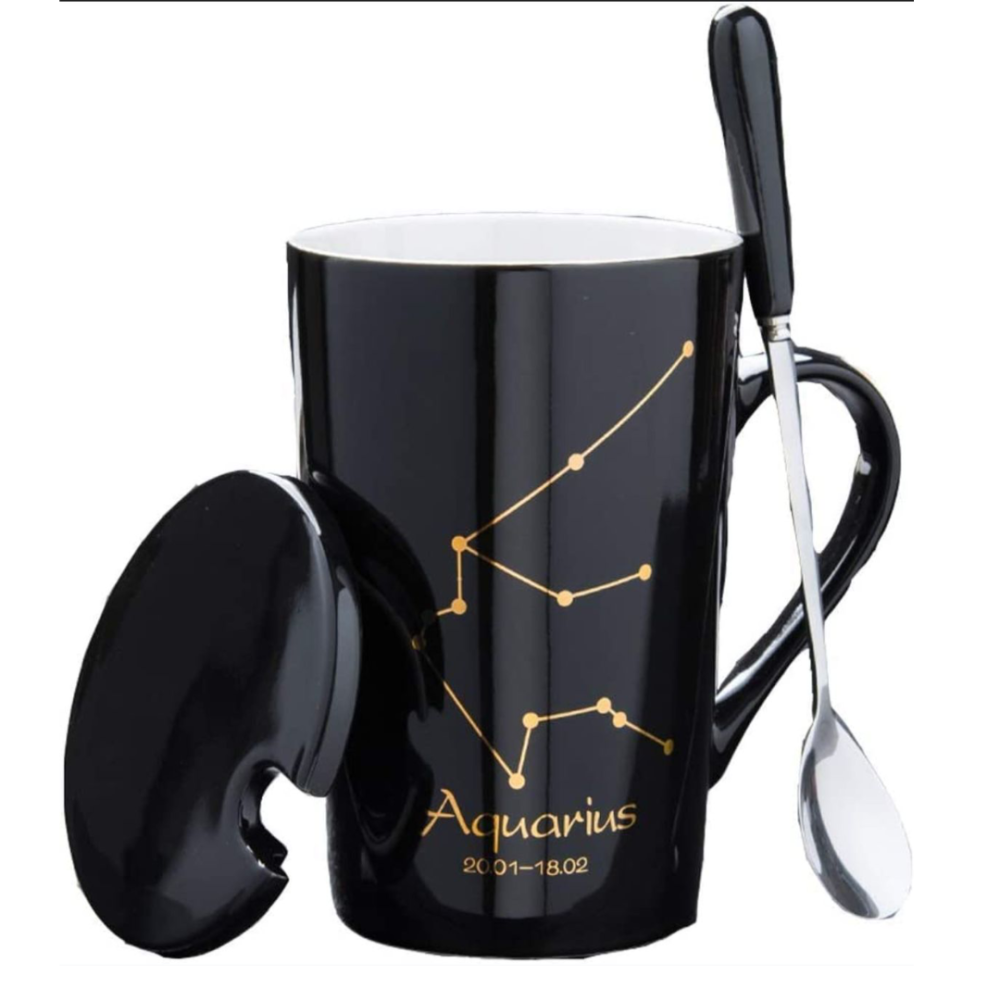 Set cadou cana ceramica, culoare Negru, Varsator [1]